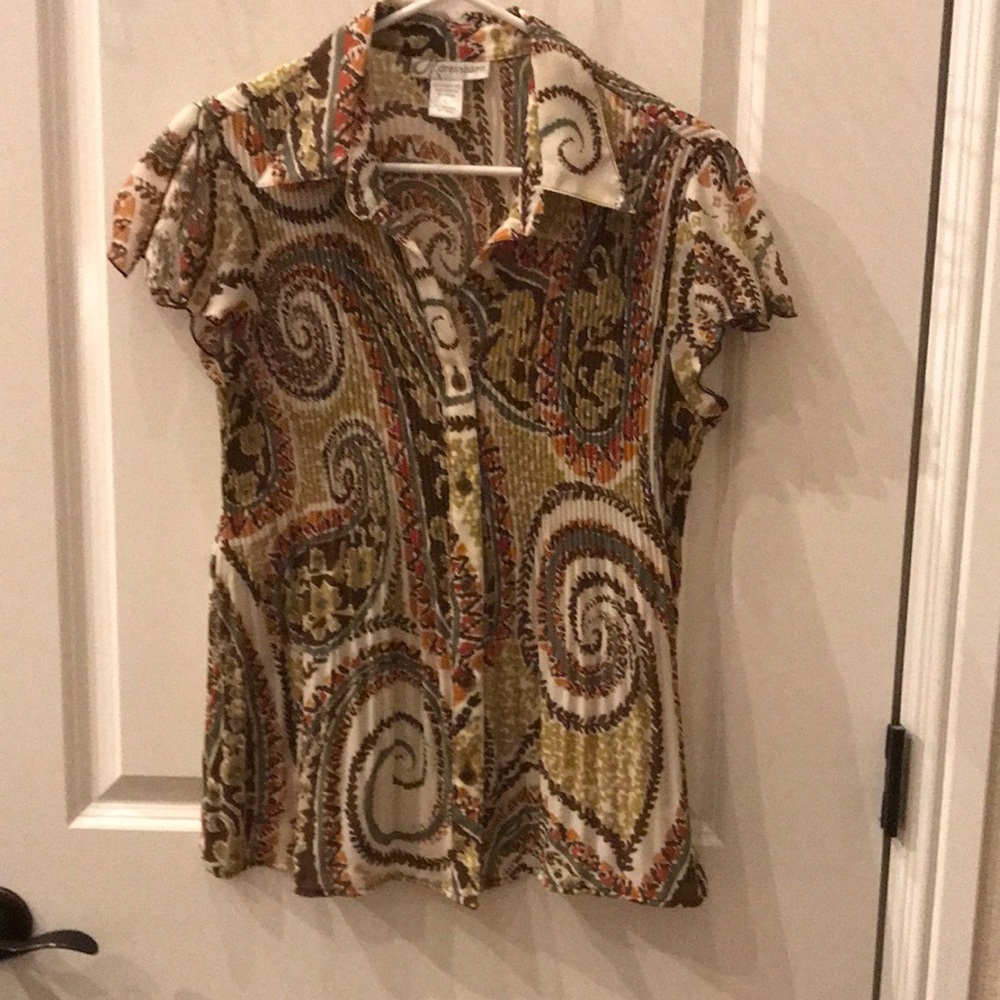 Permanent Pleated Top by Dressbarn